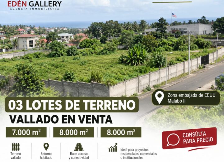 3 LOTES DE TERRENO VALLADO EN VENTA