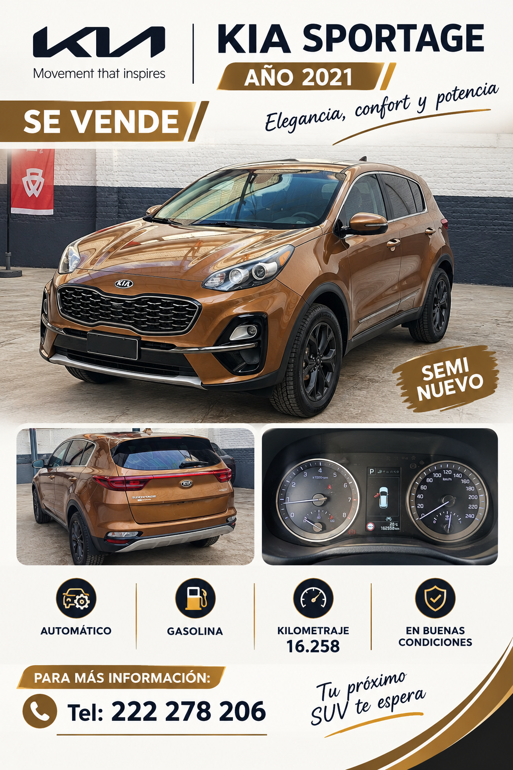 Se vende un Kia Sportage año 2021