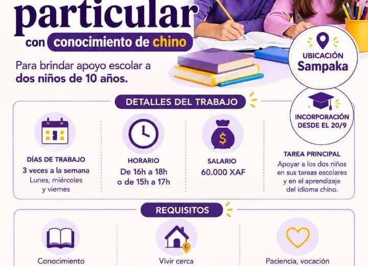 SE BUSCA MAESTRA PARTICULAR