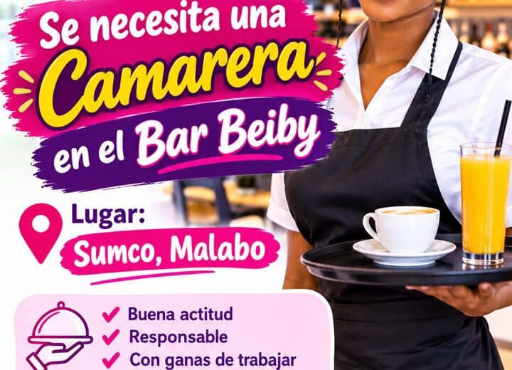 SE BUSCA CAMARERA