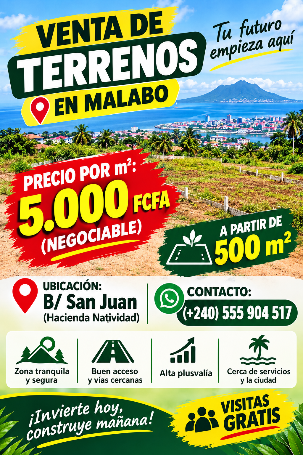 Venta de terrenos en Malabo