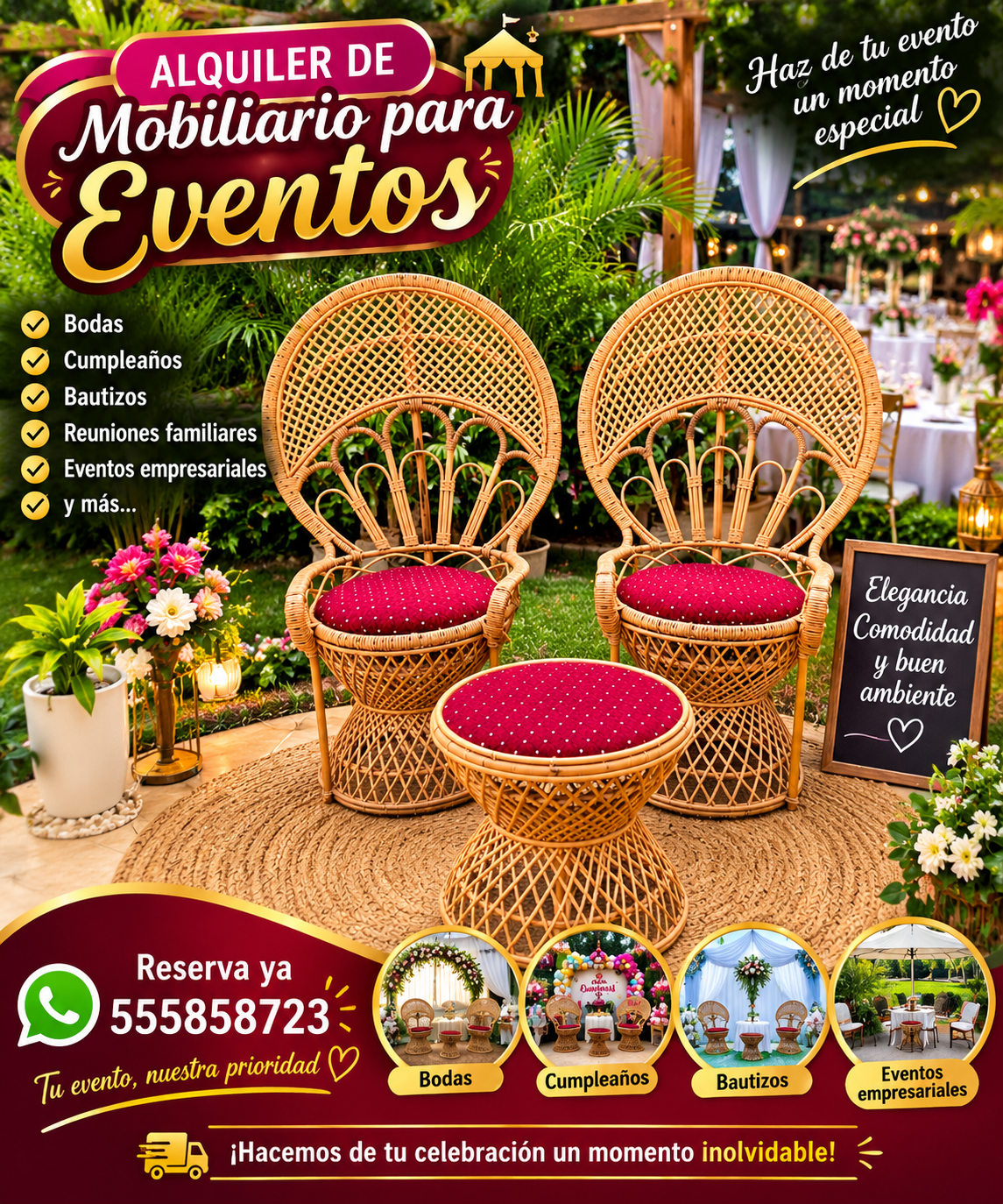 ALQUILER DE MOBILIARIO PARA EVENTOS