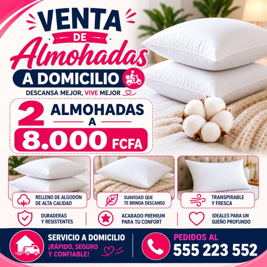 VENTA DE ALMOHADAS A DOMICILIO